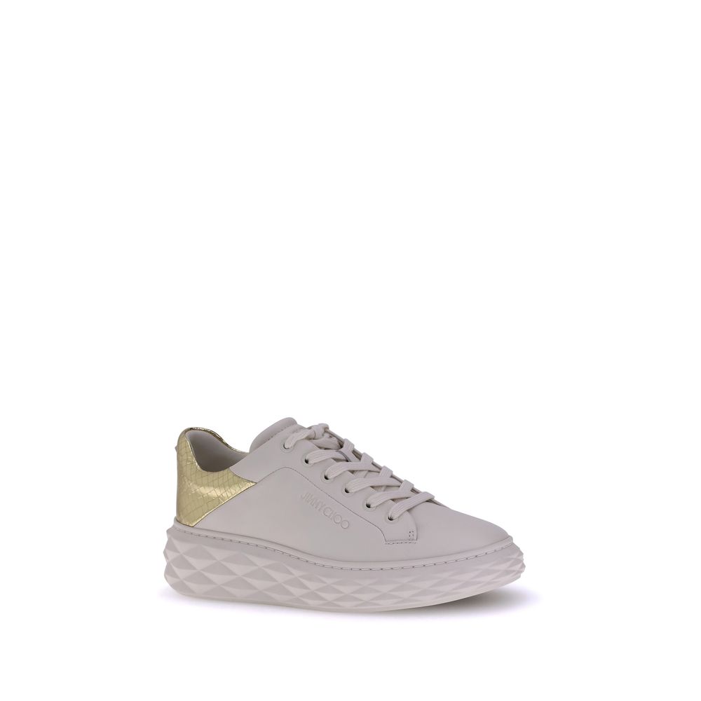 White Calf Leather Bos Taurus Chunky Sneakers Shoes Jimmy Choo
