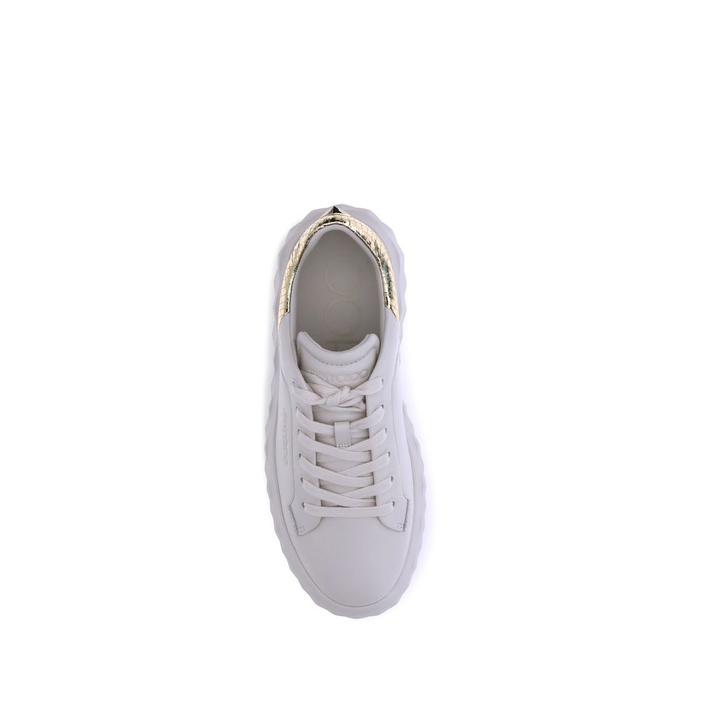White Calf Leather Bos Taurus Chunky Sneakers Shoes Jimmy Choo