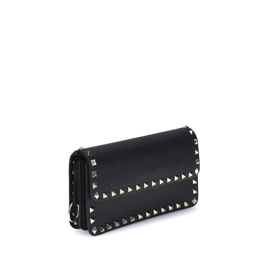 Black Calf Leather Bos Taurus Clutch Bag Bags Valentino Garavani