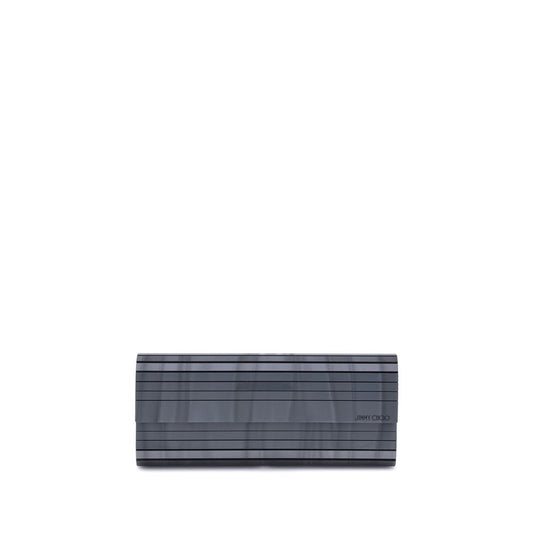 Gray Marabou Clutch Bag Bags Jimmy Choo
