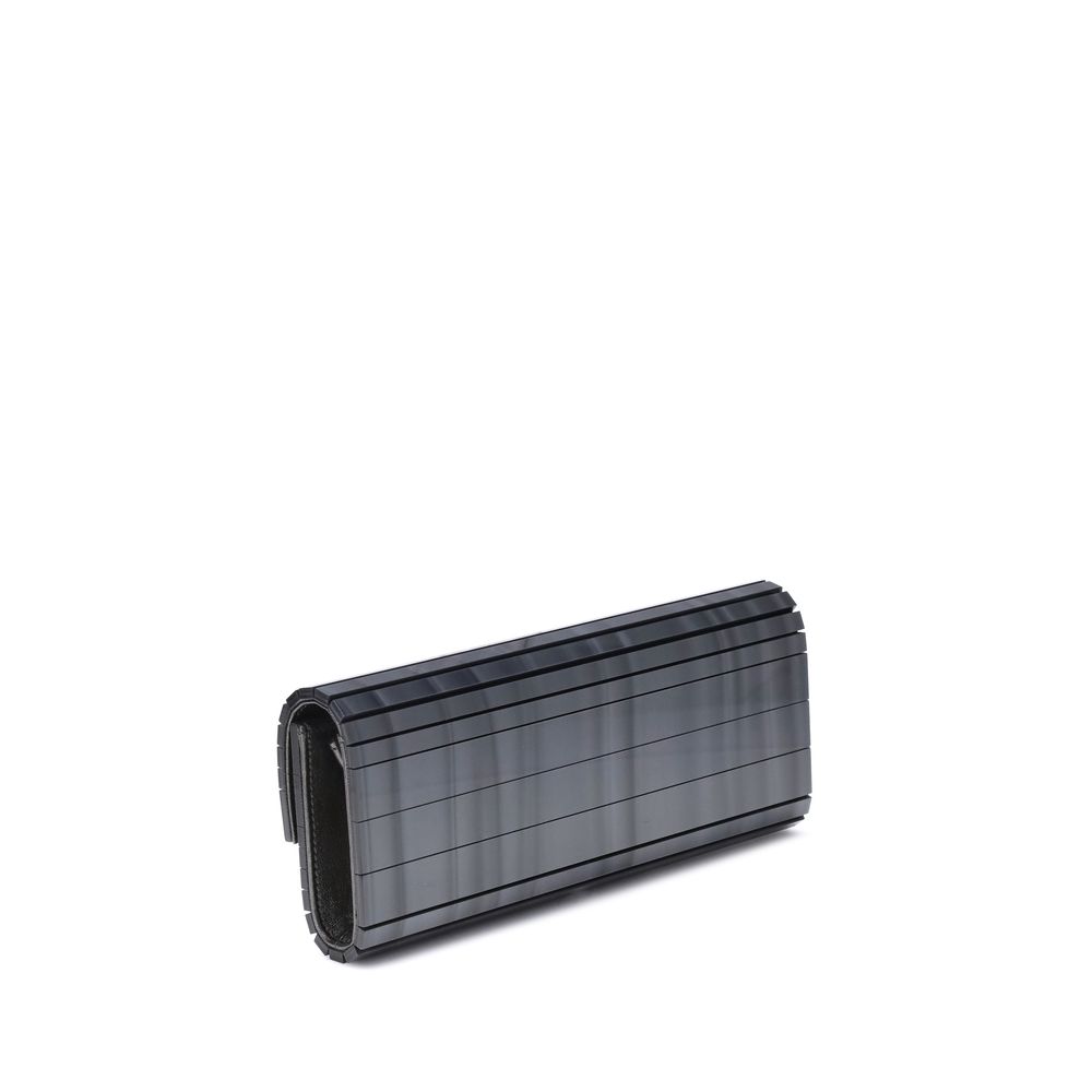 Gray Marabou Clutch Bag Bags Jimmy Choo