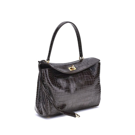 Black Calf Leather Bos Taurus Shoulder Bag Bags Balenciaga