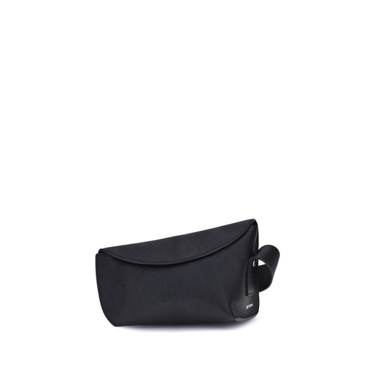 Black Calf Leather Bos Taurus Shoulder Bag Bags Alexander McQueen