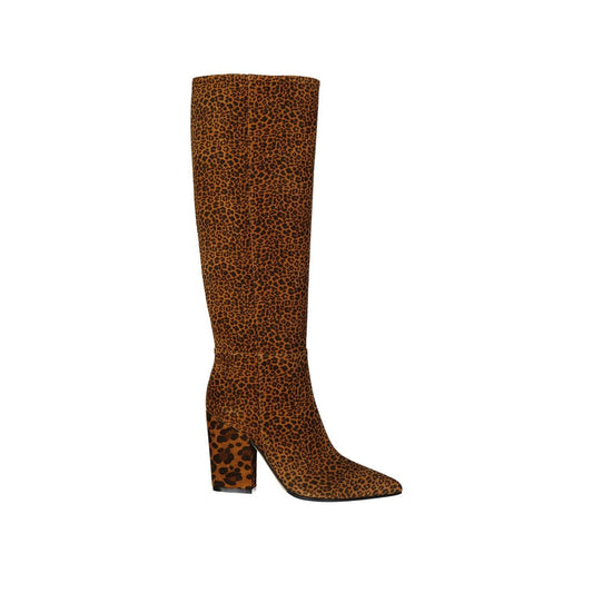 Brown Calfskin Over The Knee Shoes Sergio Rossi