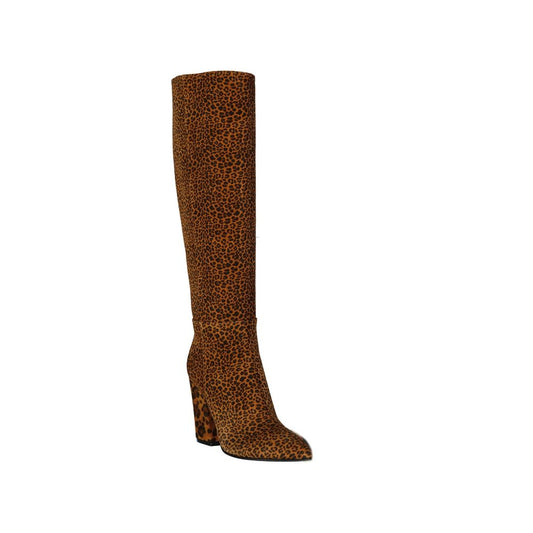 Brown Calfskin Over The Knee Shoes Sergio Rossi