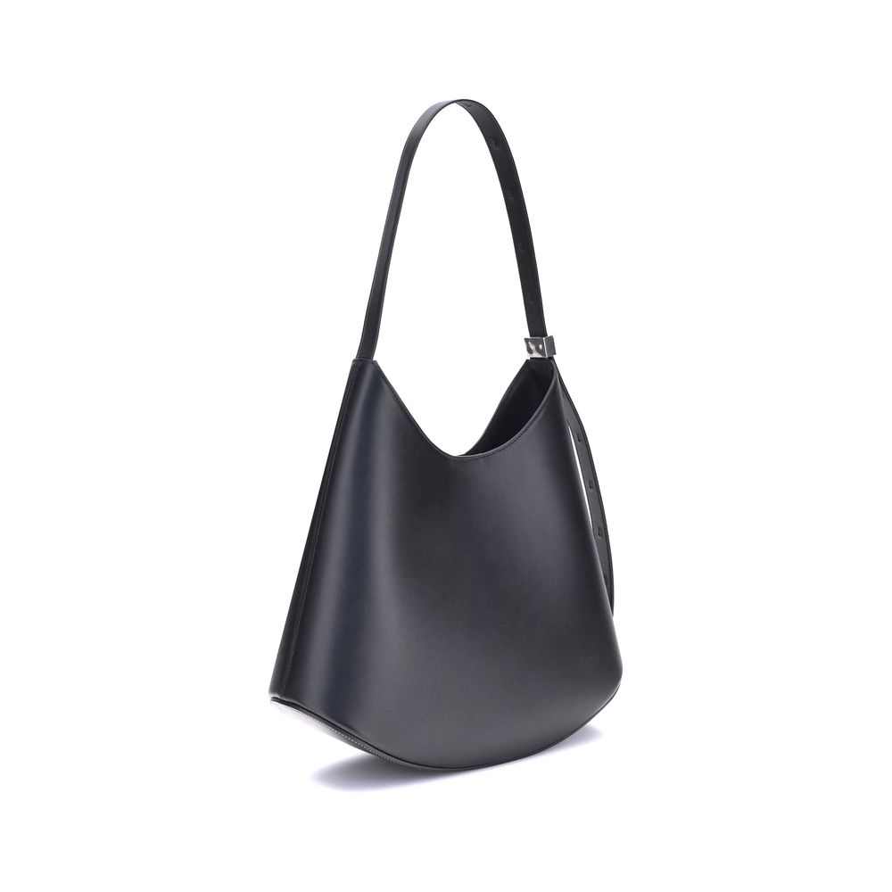 Black Calf Leather Bos Taurus Shoulder Bag Bags Jil Sander