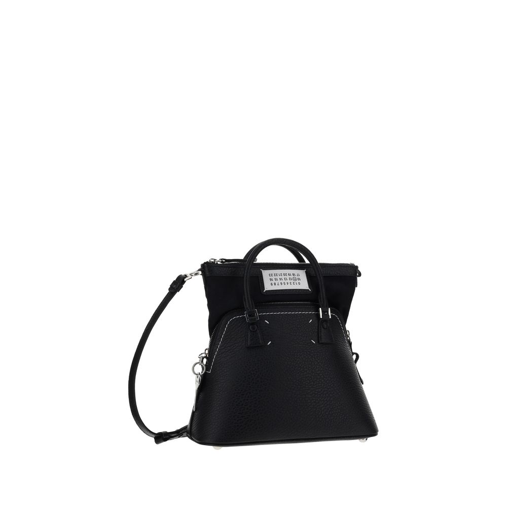 Black Calf Leather Bos Taurus Handbag Bags Margiela