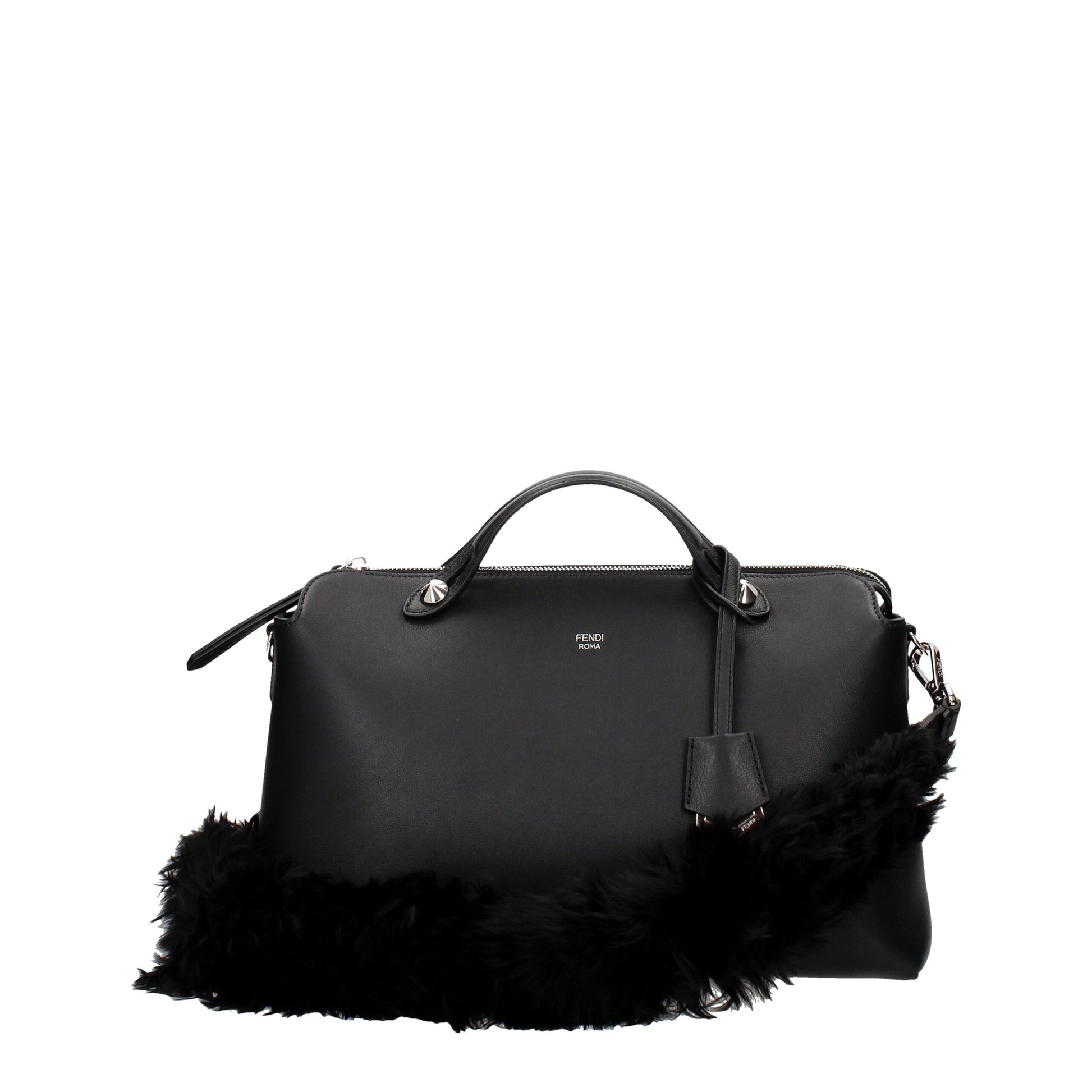 Black Leather Shoulder Bag Bags Fendi