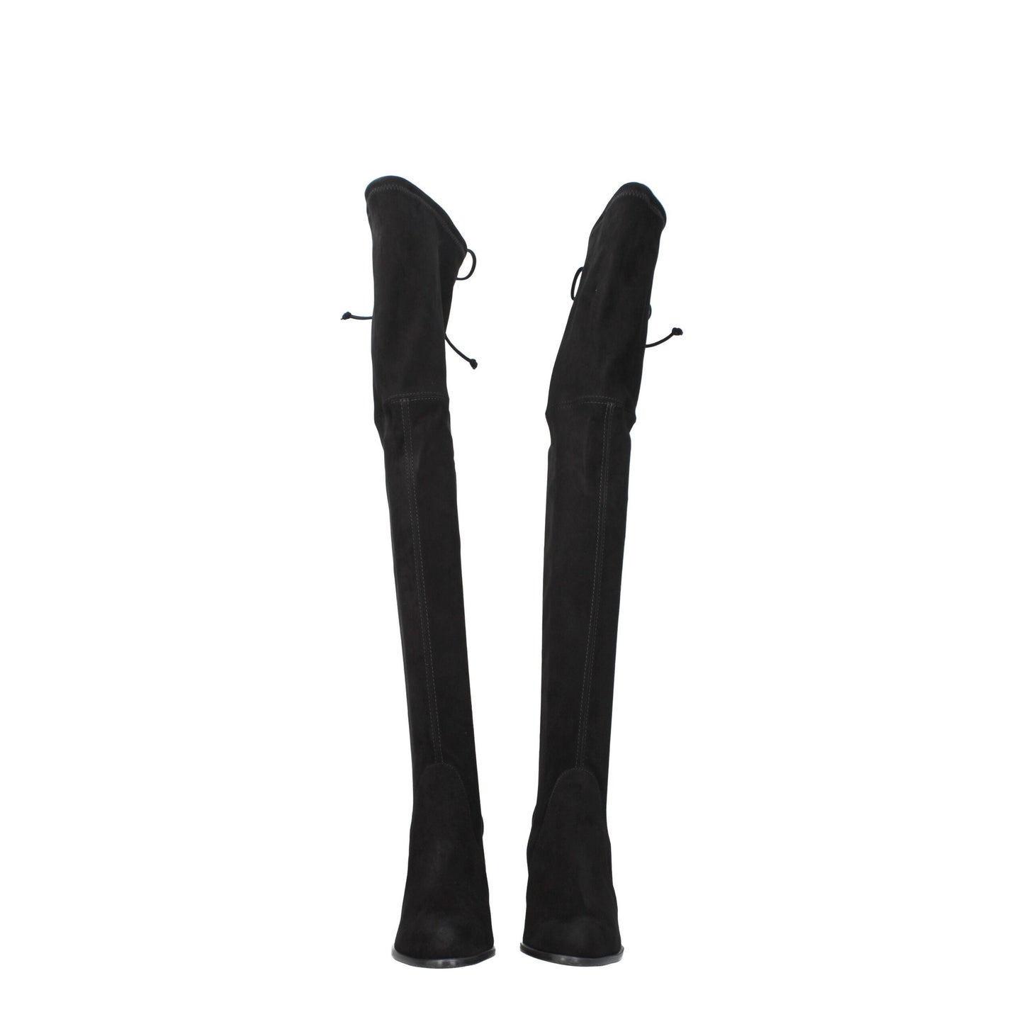 Black Leather Over The Knee Shoes Stuart Weitzman