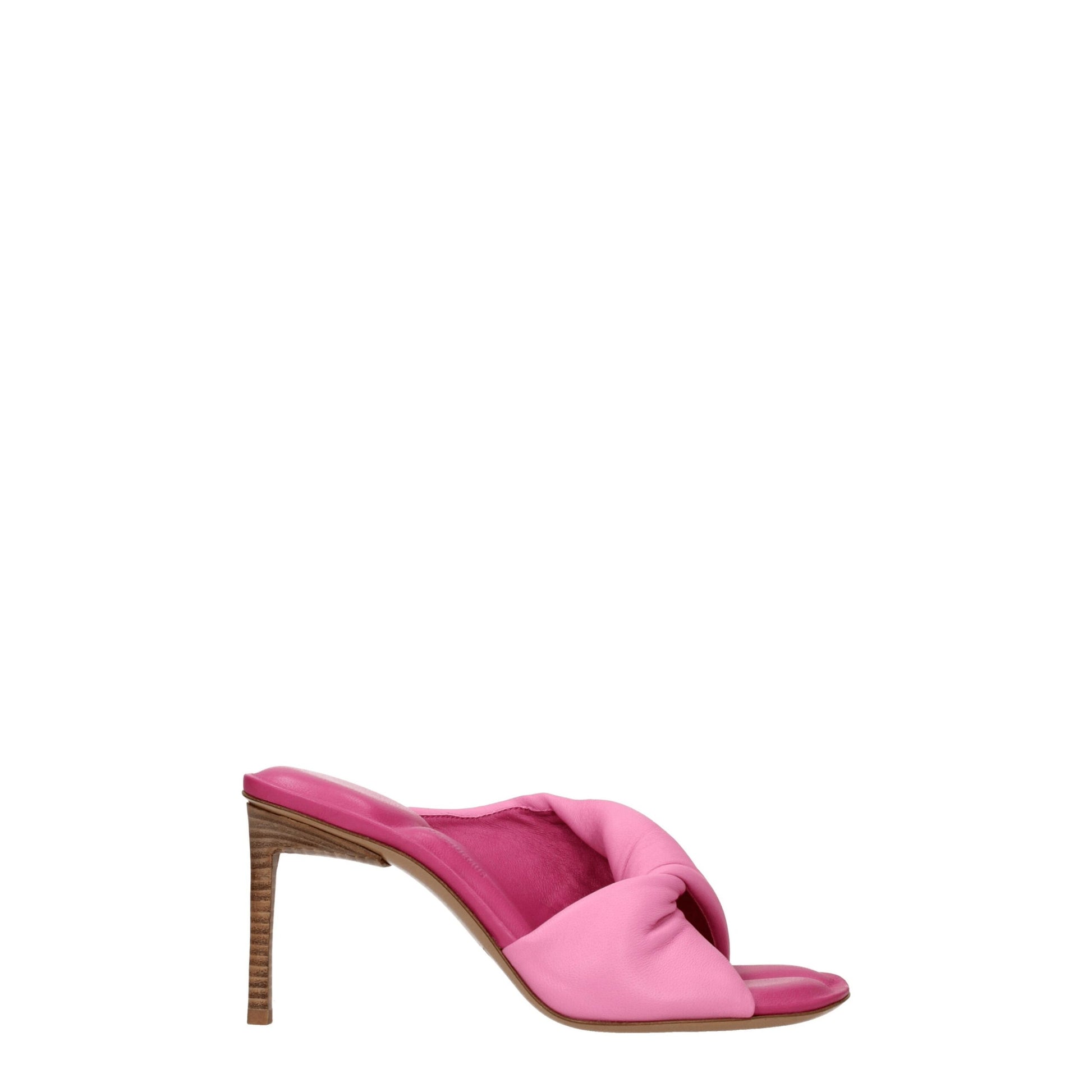 Pink Leather Stiletto Heel Sandals Shoes Jacquemus
