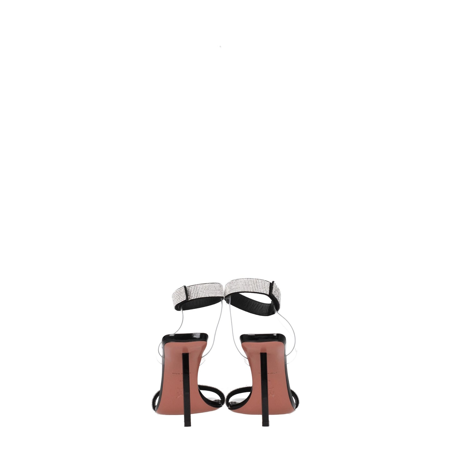 Black Crystals Stiletto Heel Sandals Shoes Amina Muaddi