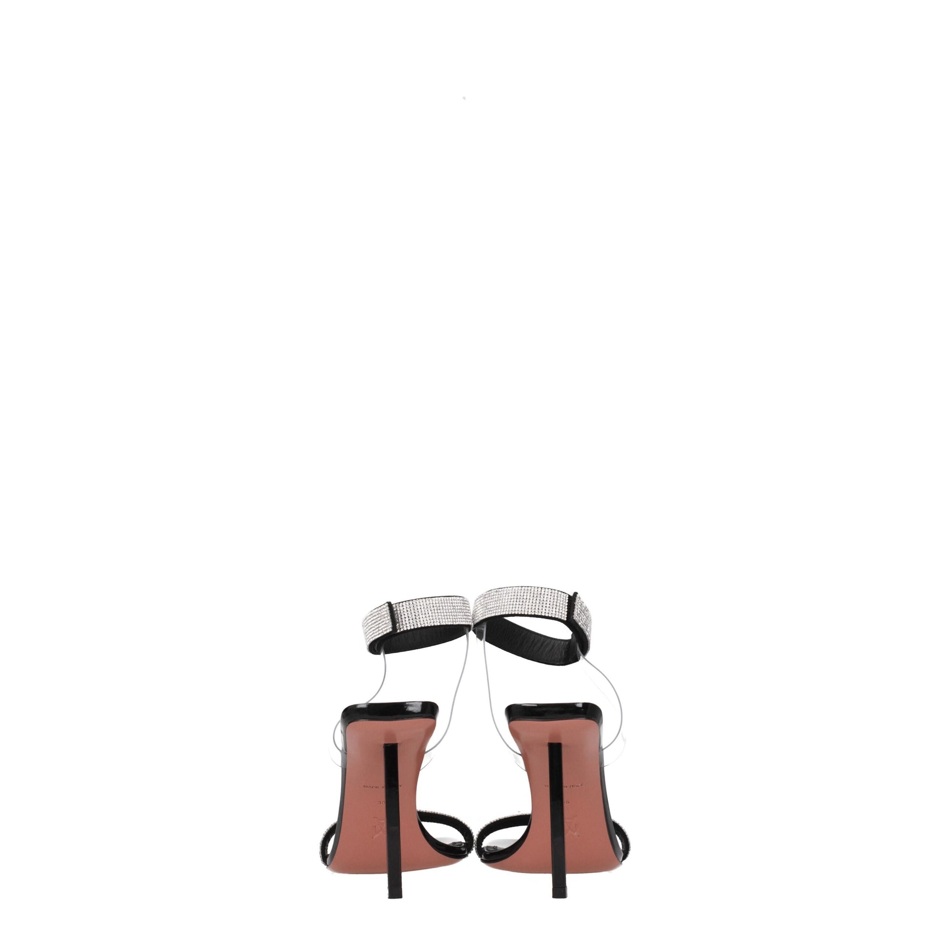 Black Crystals Stiletto Heel Sandals Shoes Amina Muaddi