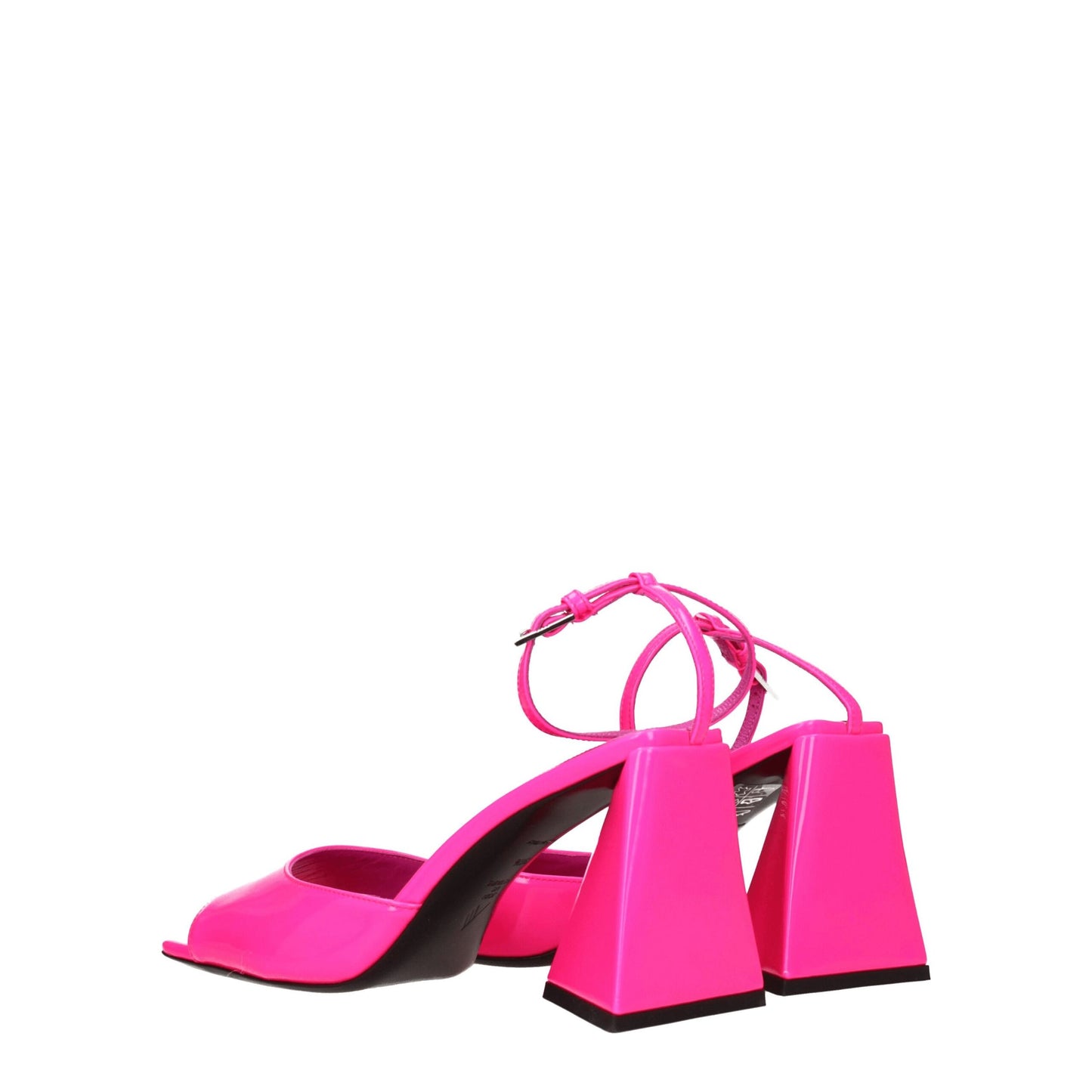 Pink Leather Stiletto Heel Sandals Shoes The Attico