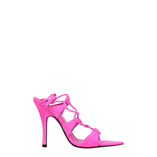 Pink Leather Stiletto Heel Sandals Shoes The Attico