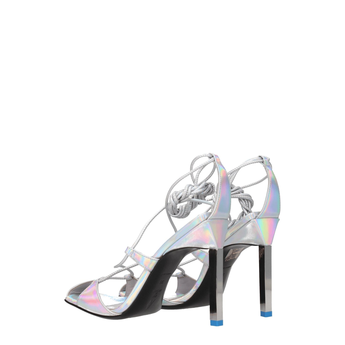 Gray Leather Stiletto Heel Sandals Shoes The Attico