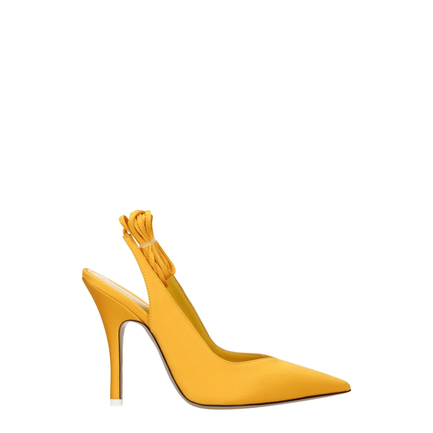 Orange Satin High Heel Pumps Shoes The Attico
