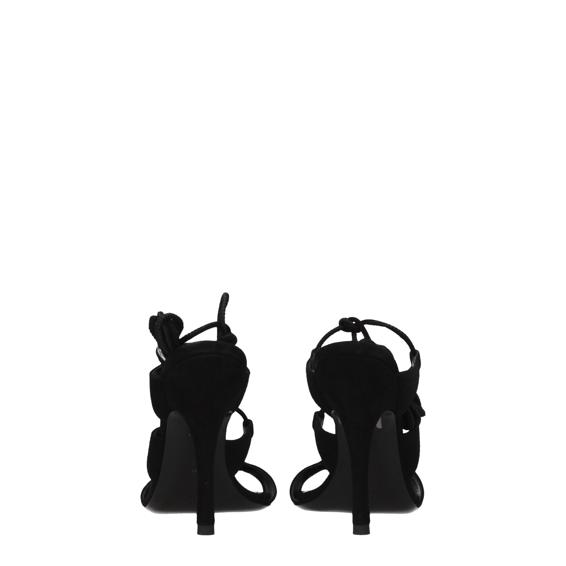 Black Leather Stiletto Heel Sandals Shoes The Attico