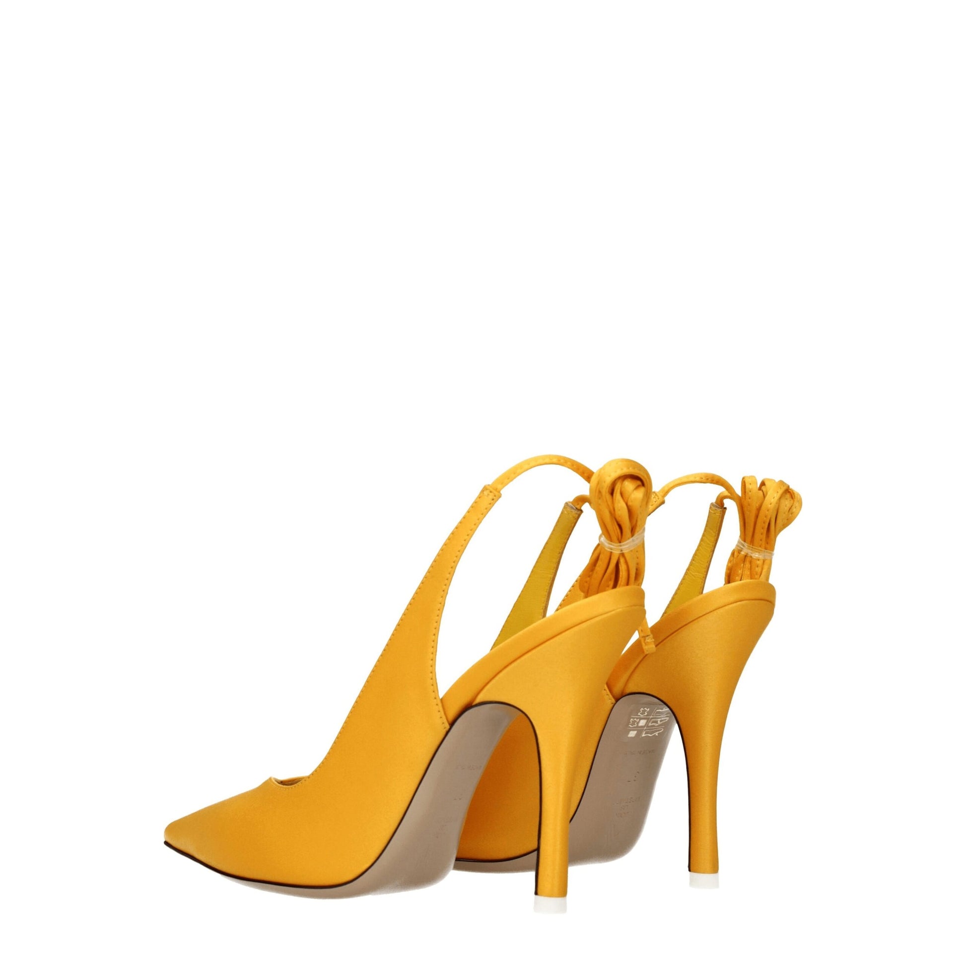Orange Satin High Heel Pumps Shoes The Attico
