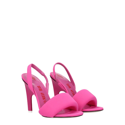 Pink Fabric Stiletto Heel Sandals Shoes The Attico