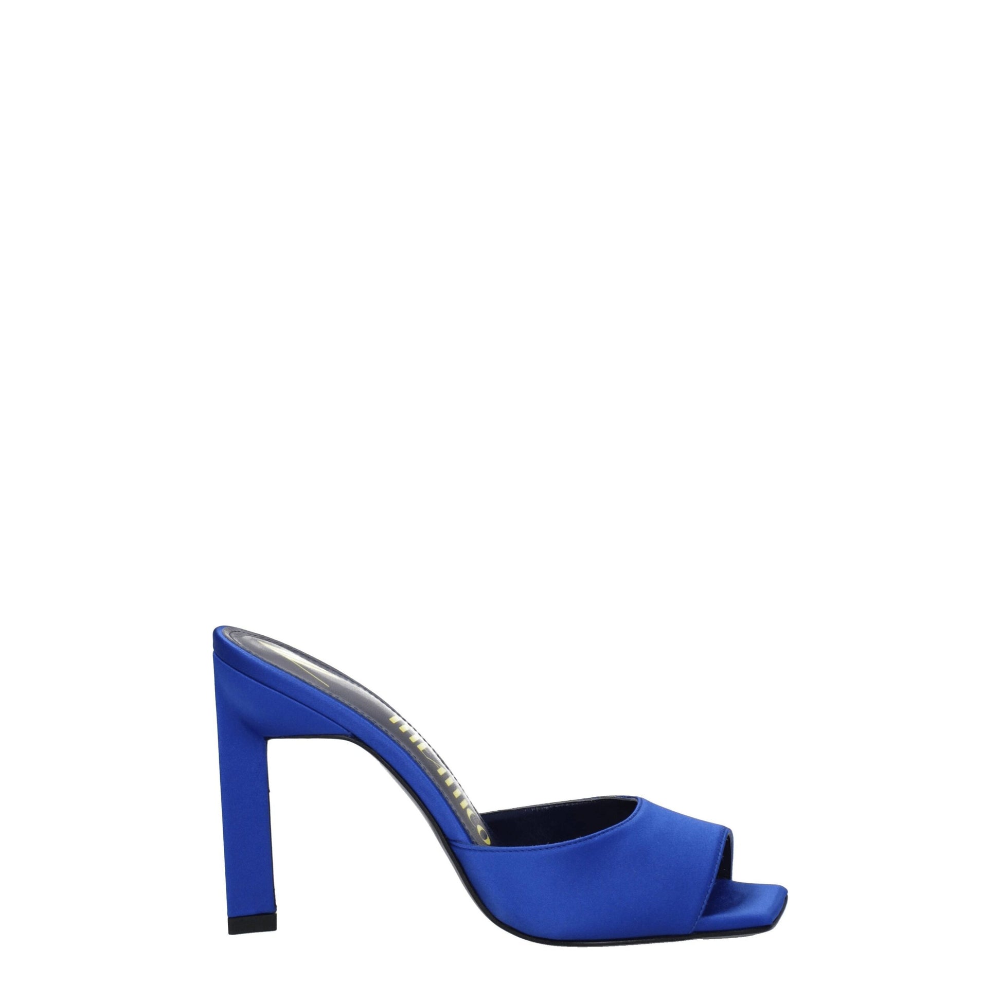 Blue Satin Stiletto Heel Sandals Shoes The Attico
