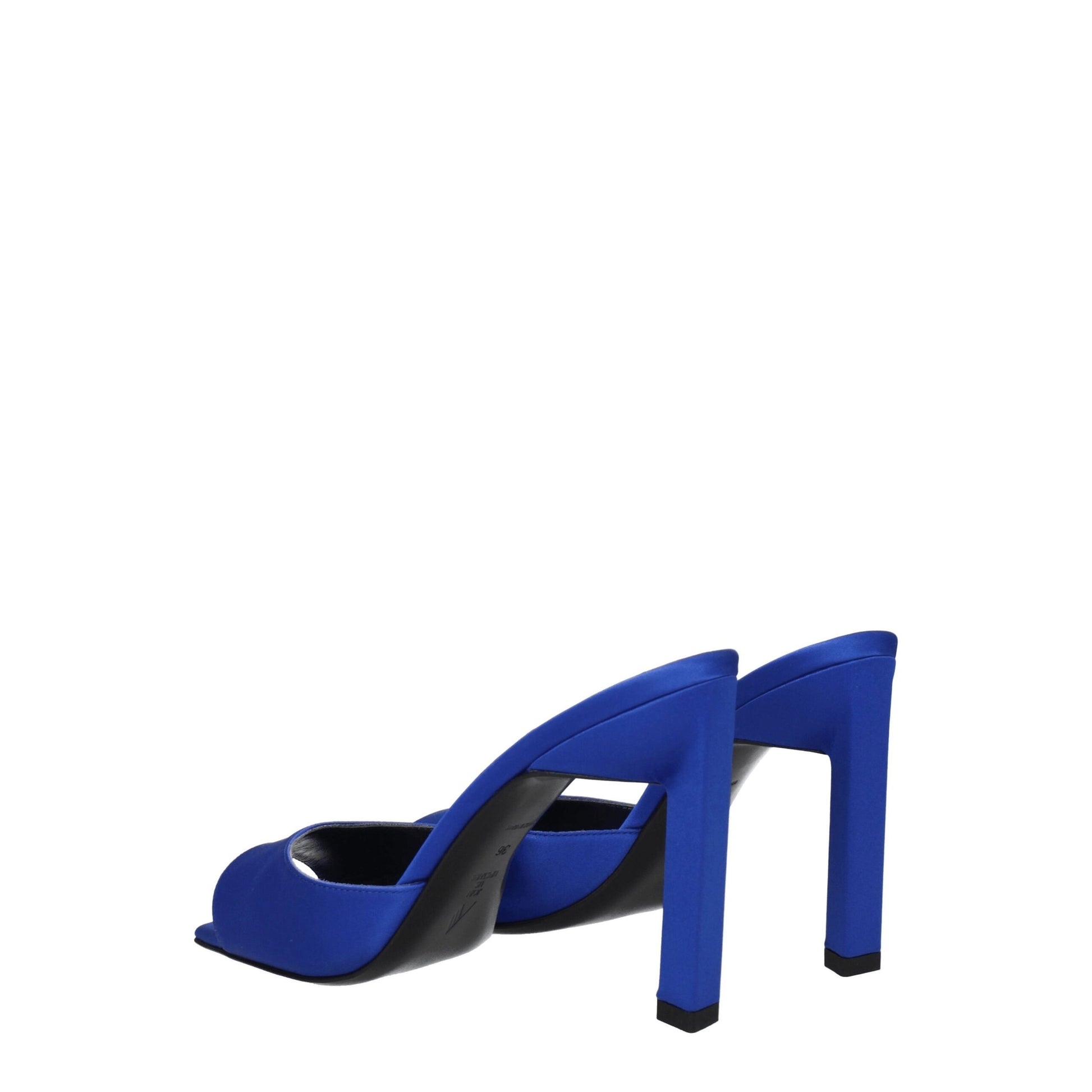 Blue Satin Stiletto Heel Sandals Shoes The Attico
