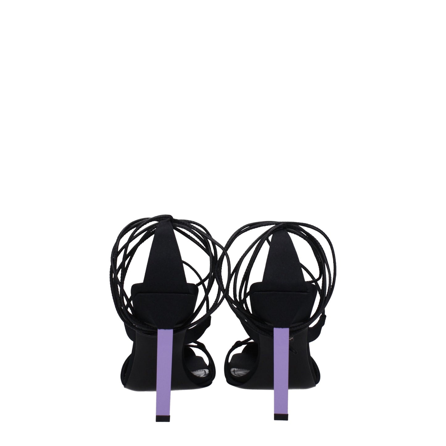 Black Fabric Stiletto Heel Sandals Shoes The Attico