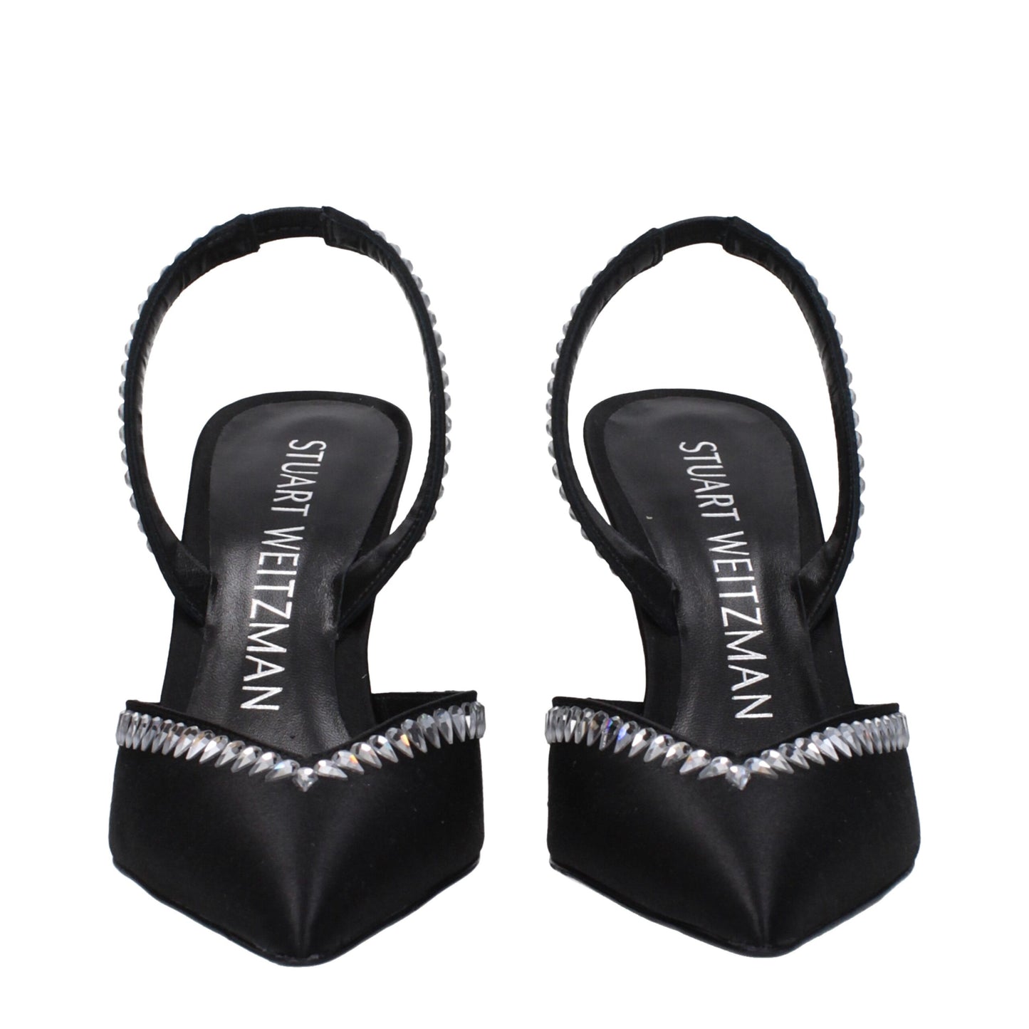 Black Satin Stiletto Heel Sandals Shoes Stuart Weitzman