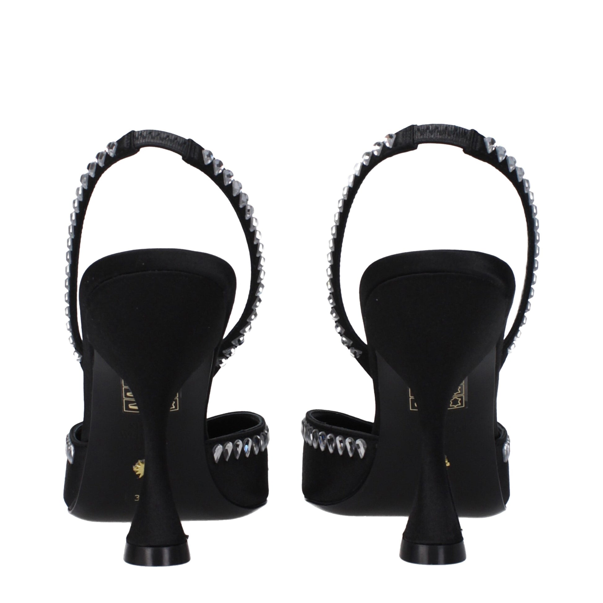 Black Satin Stiletto Heel Sandals Shoes Stuart Weitzman