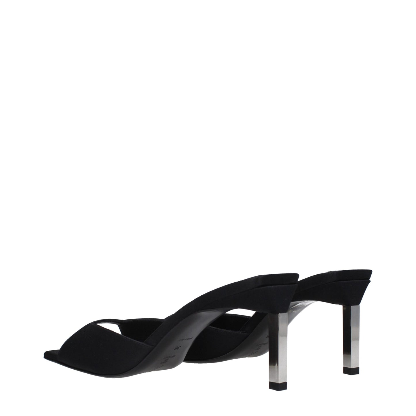 Black Satin Stiletto Heel Sandals Shoes The Attico