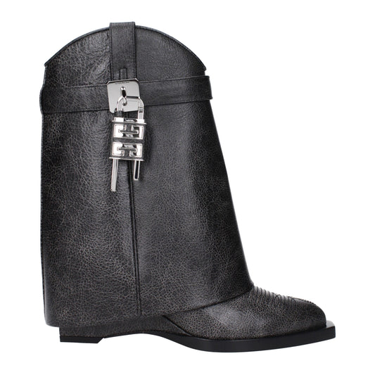 Black Leather Ankle Boots Shoes Givenchy
