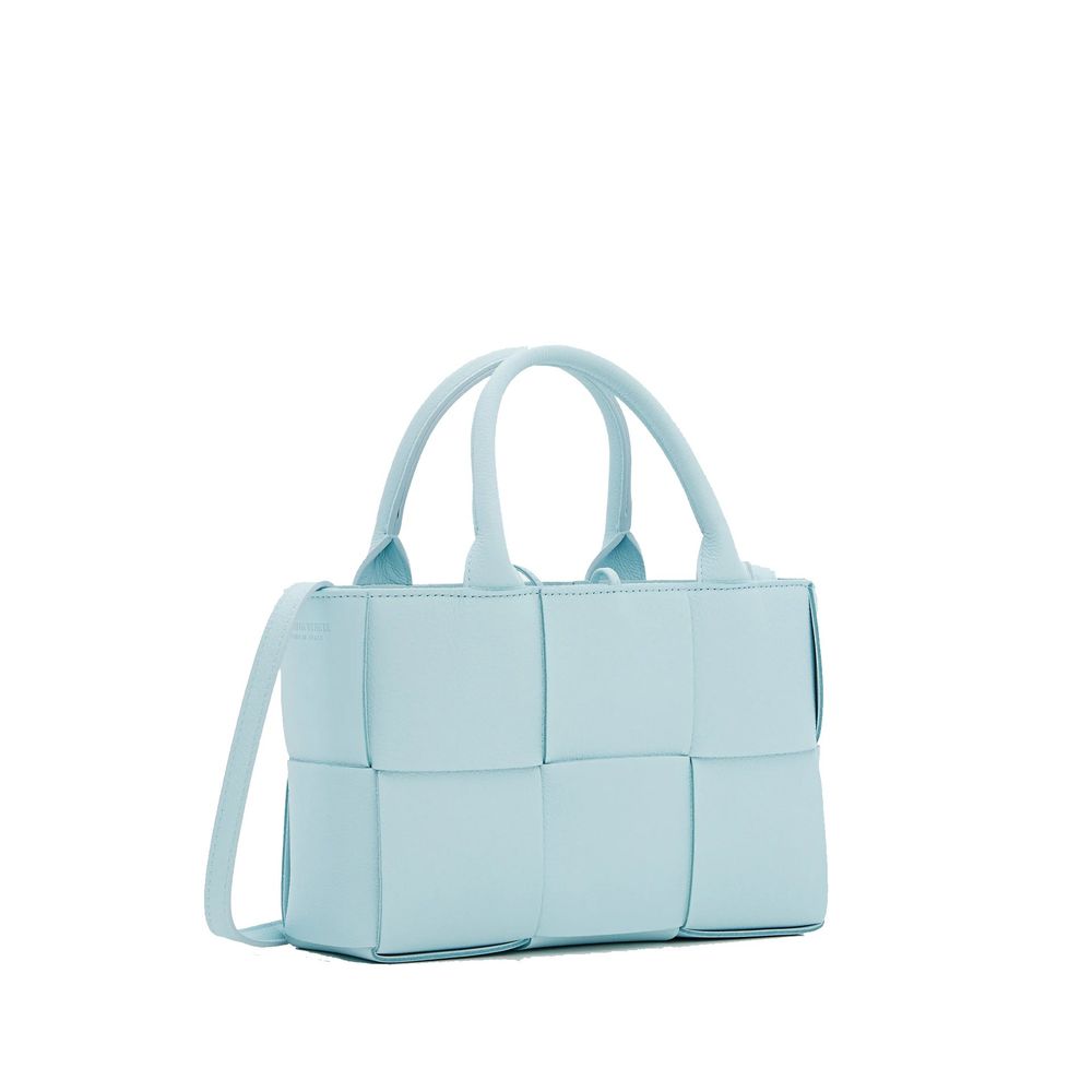 Blue Lamb Leather Tote Bag Shoes Bottega Veneta