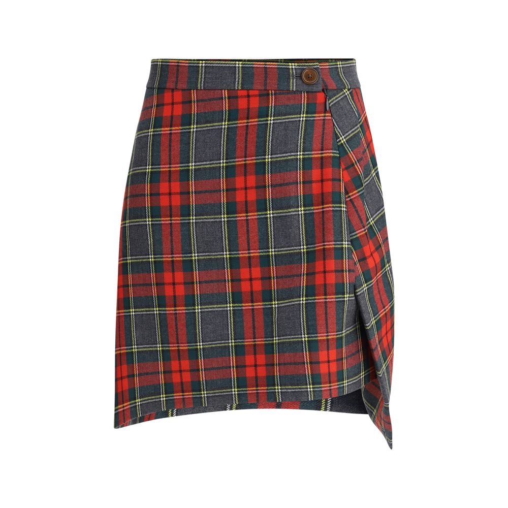 Multicolor Fleece Wool Mini Skirt Skirts Vivienne Westwood