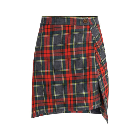 Multicolor Fleece Wool Mini Skirt Skirts Vivienne Westwood