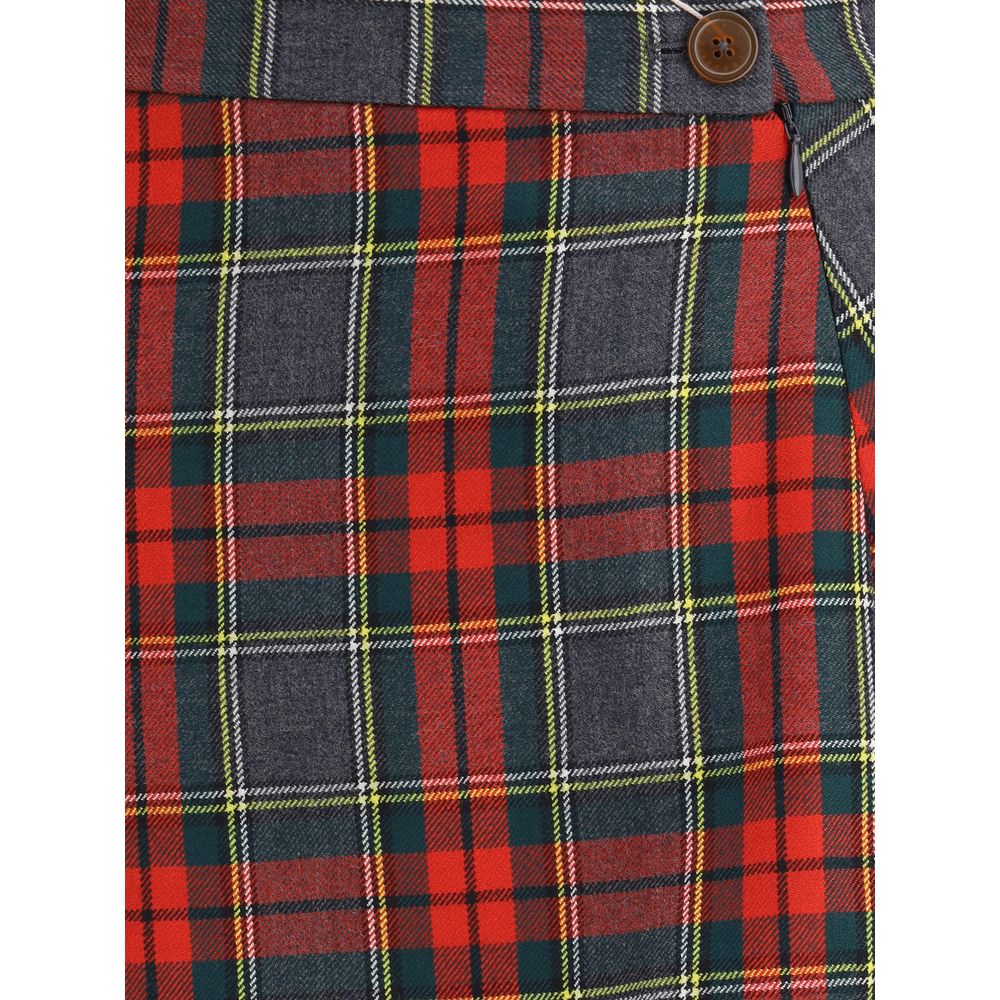 Multicolor Fleece Wool Mini Skirt Skirts Vivienne Westwood