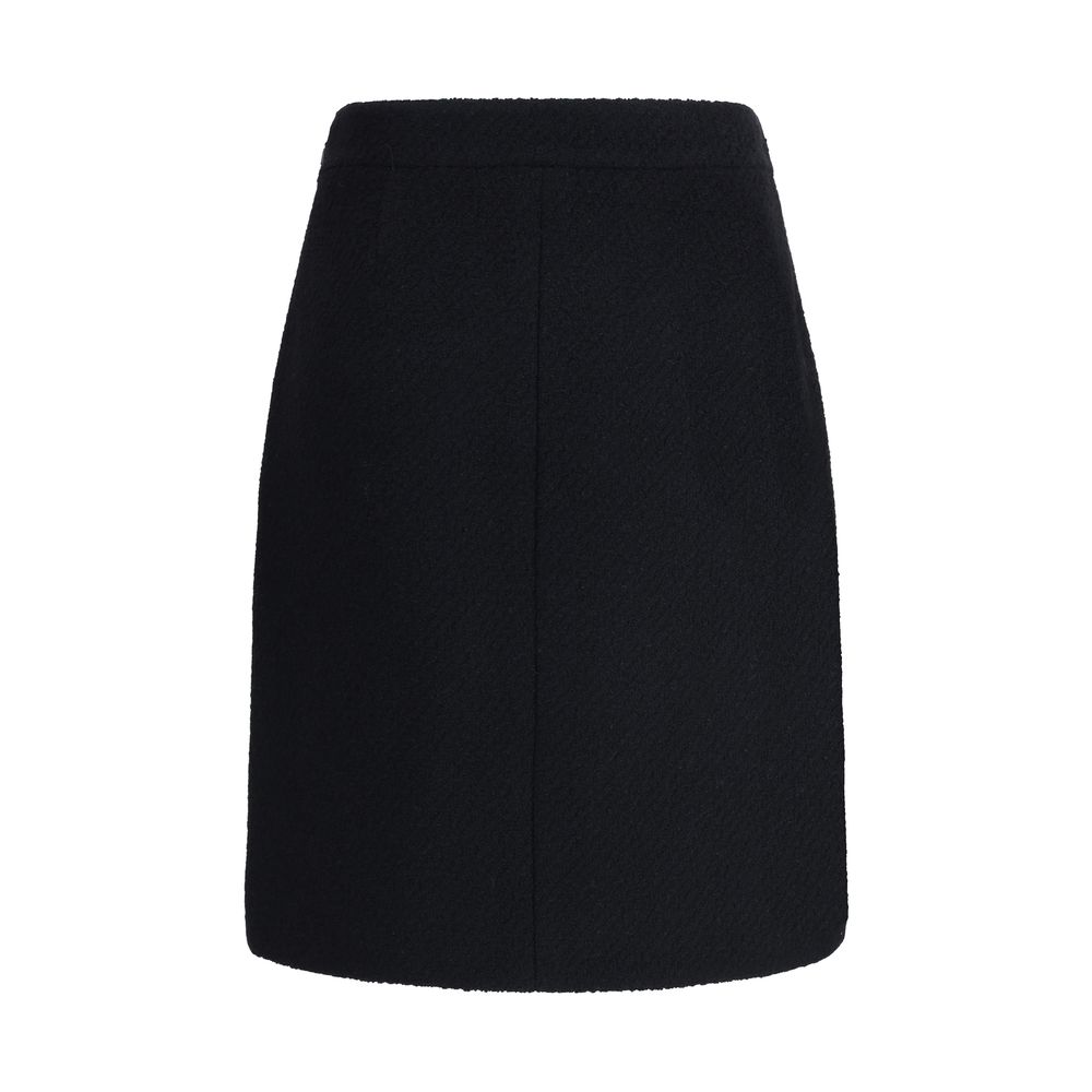 Black Wool Midi Skirt Skirts Chloé