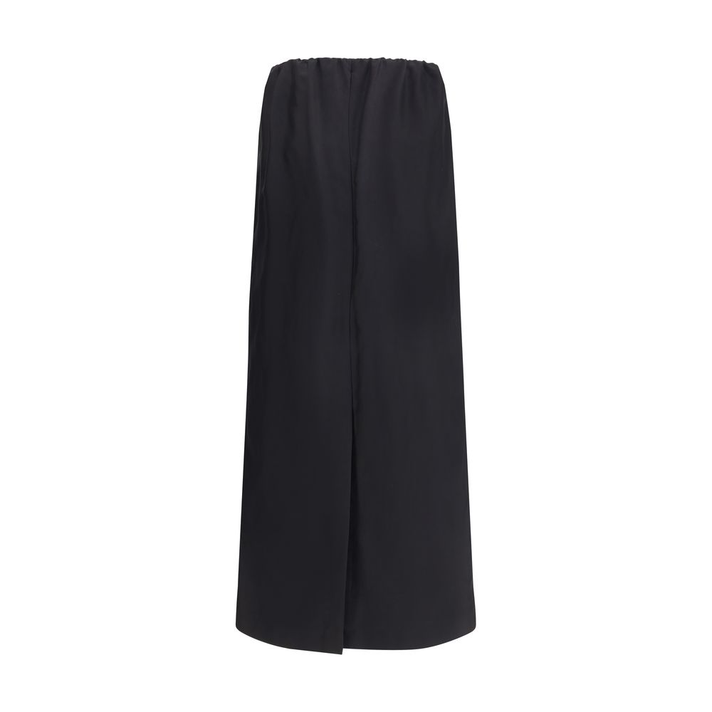 Black Cotton Midi Skirt Skirts The Row