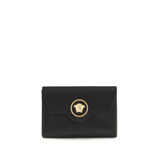 Black Calf Leather Bos Taurus Shoulder Bag Bags Versace