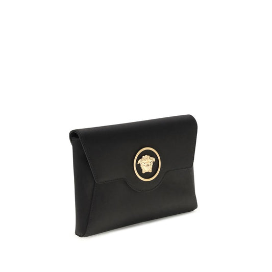 Black Calf Leather Bos Taurus Shoulder Bag Bags Versace