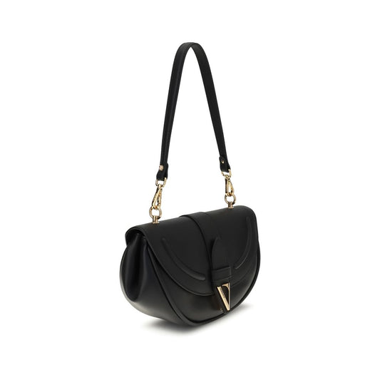 Black Calf Leather Bos Taurus Shoulder Bag Bags Versace