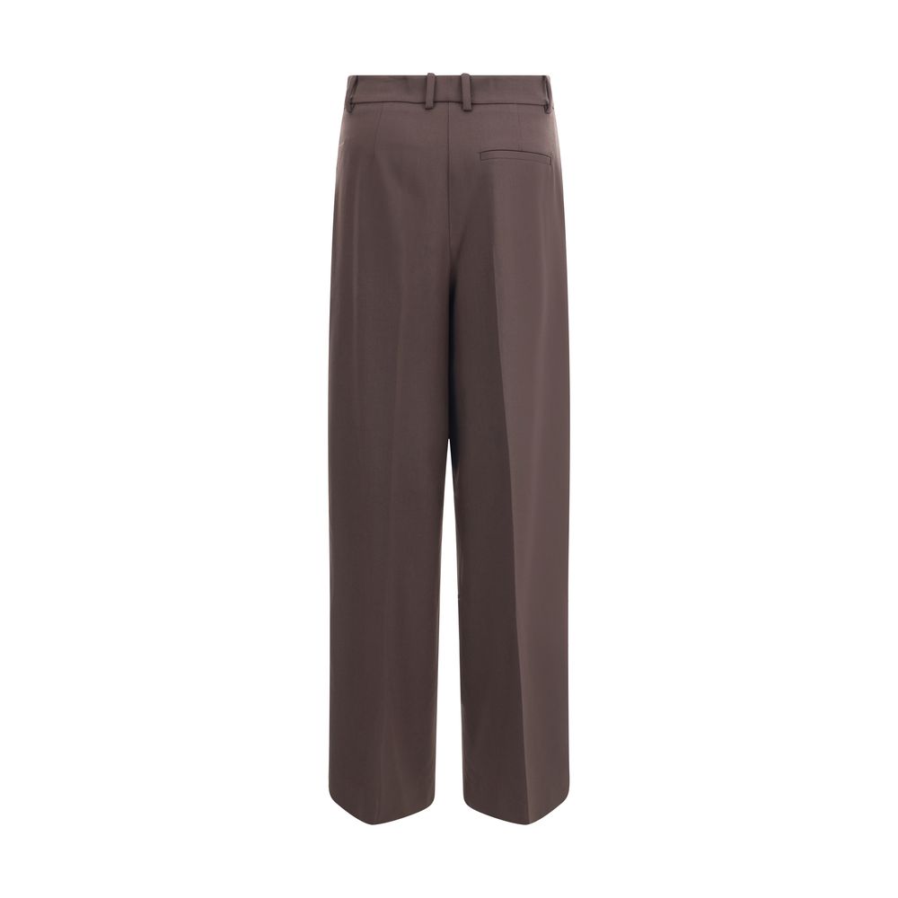 Brown Fleece Wool Dress Pants P.A.R.O.S.H.