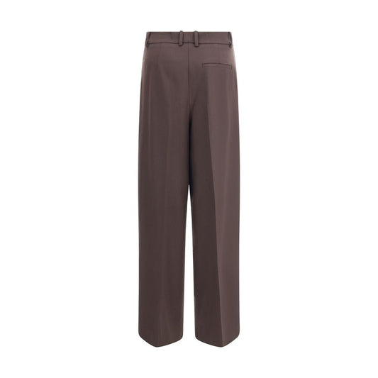 Brown Fleece Wool Dress Pants P.A.R.O.S.H.