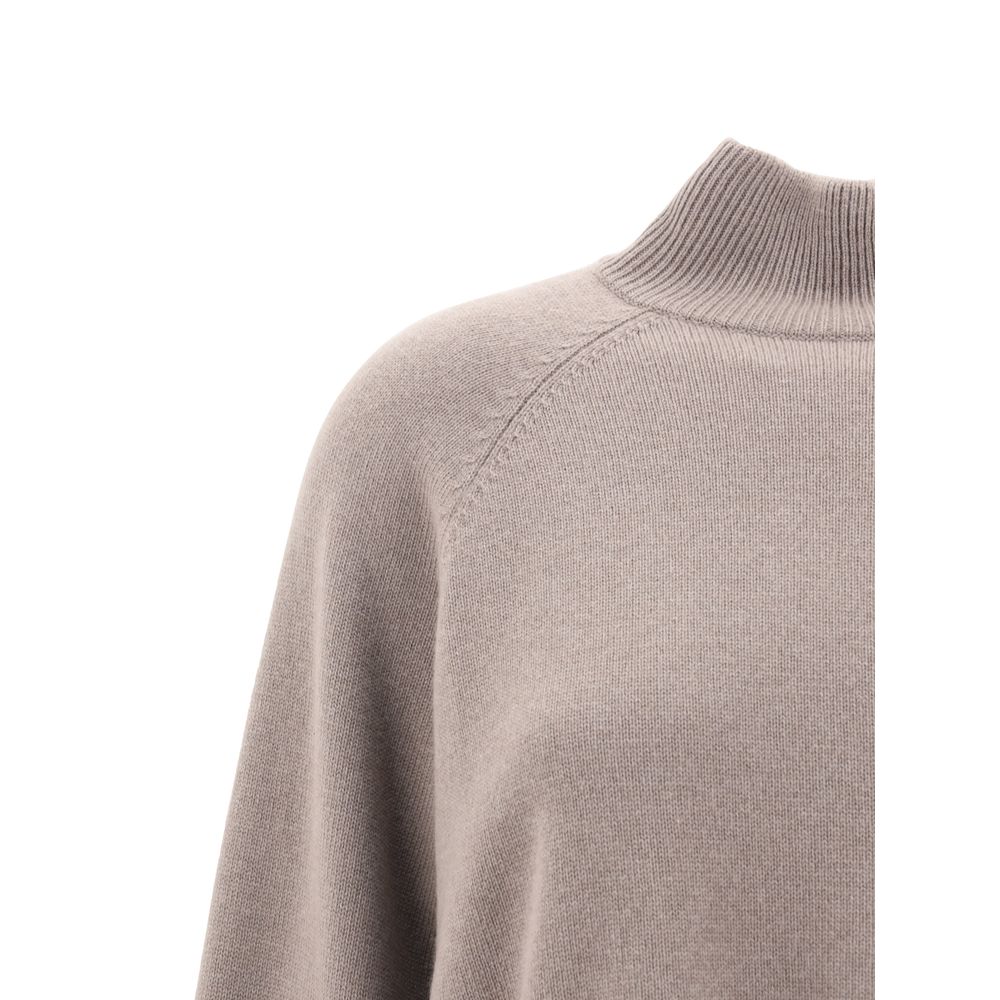 Brown Cashmere Turtleneck Knitwear Brunello Cucinelli