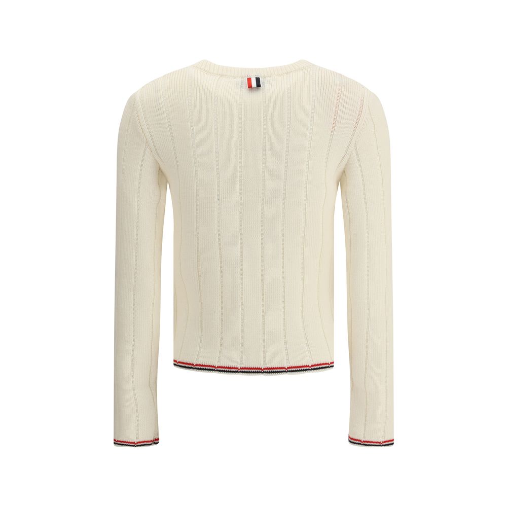 Cream Fleece Wool Sweatshirt Knitwear Thom Browne
