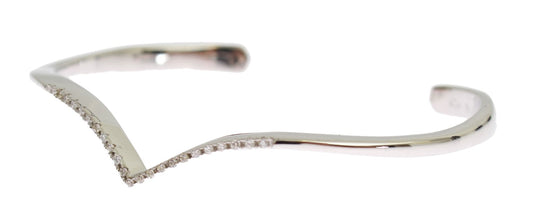 Skyfall CZ 925 Silver Bangle Bracelet Nialaya