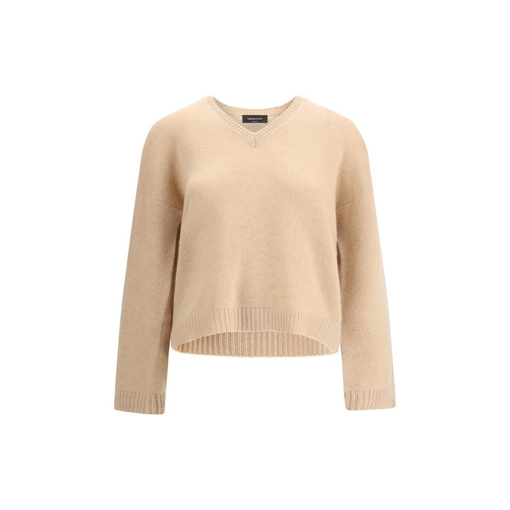 Beige Cashmere Cashmere Sweater Knitwear Fabiana Filippi