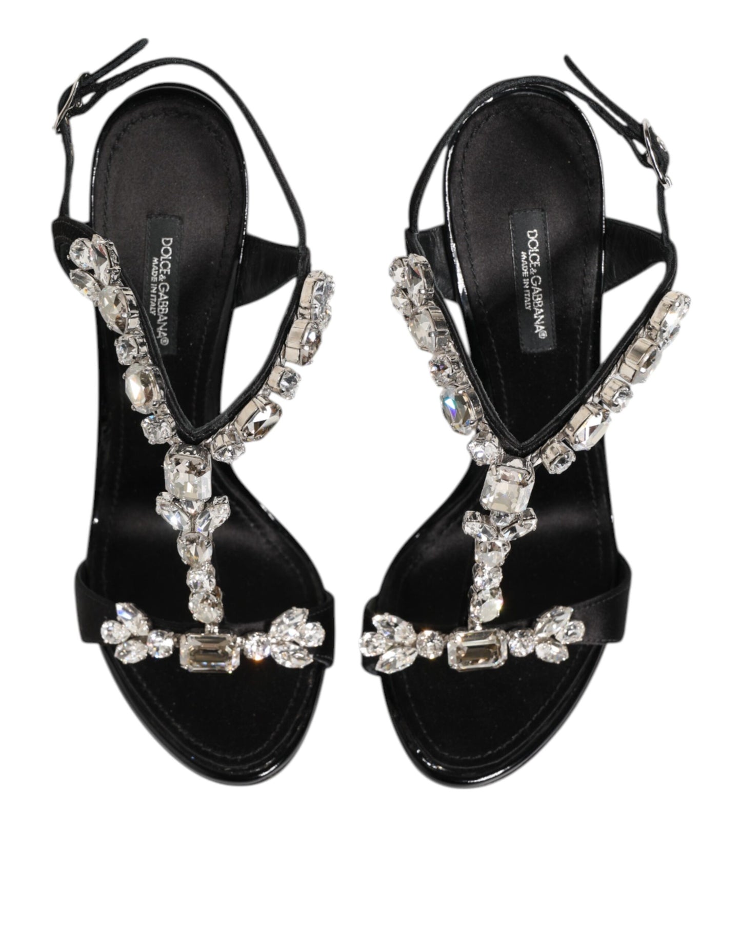 Black Keira Crystals Heels Sandals Shoes Shoes Dolce & Gabbana