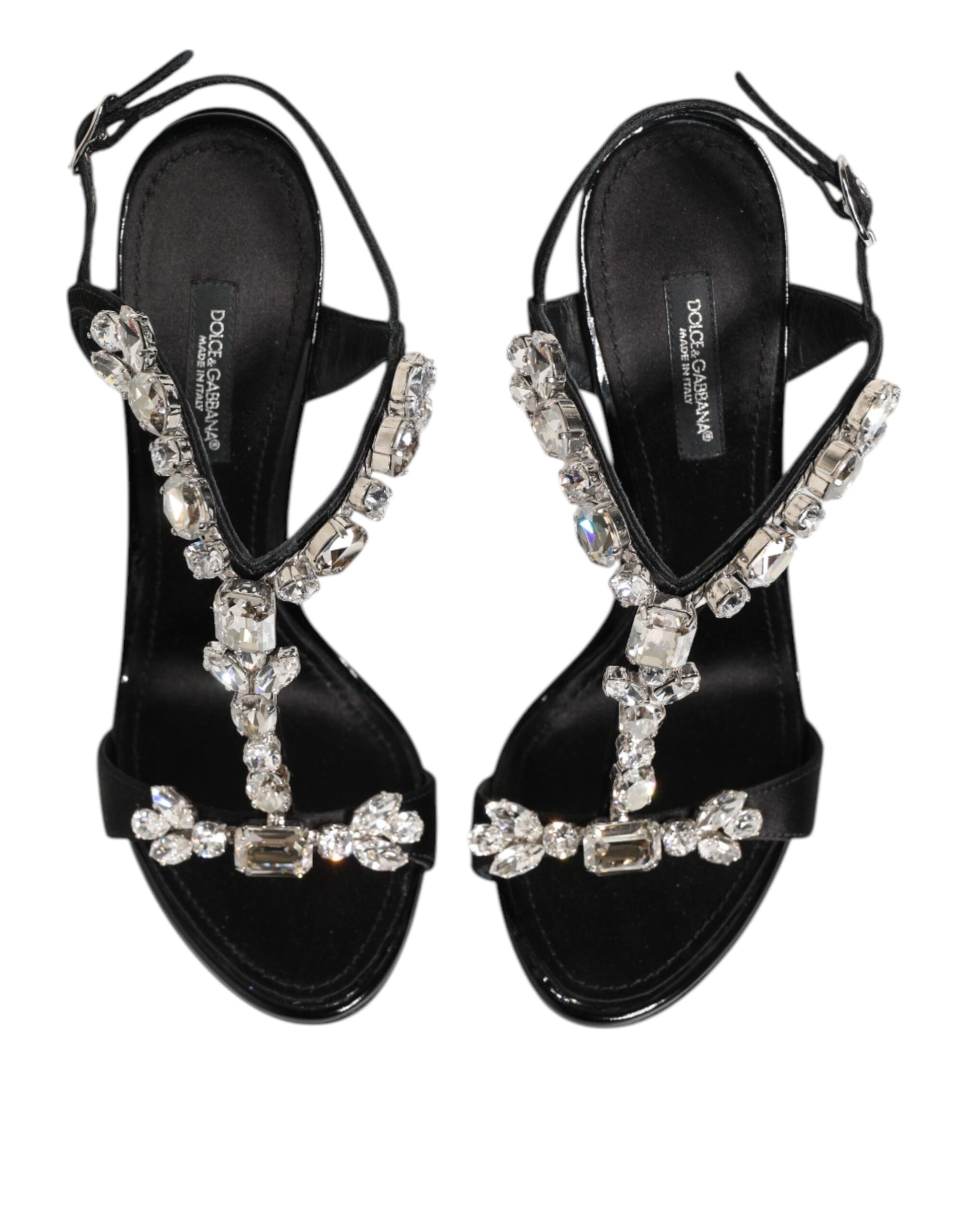 Black Keira Crystals Heels Sandals Shoes Shoes Dolce & Gabbana