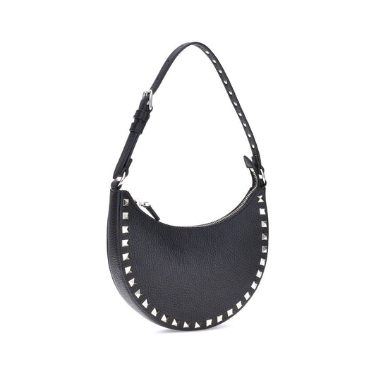 Black Calf Leather Bos Taurus Shoulder Bag Bags Valentino Garavani