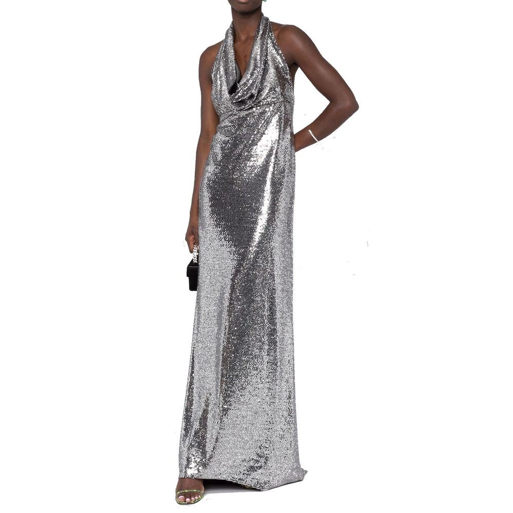 Silver Elastane Cocktail Dress Dress BLANCA VITA