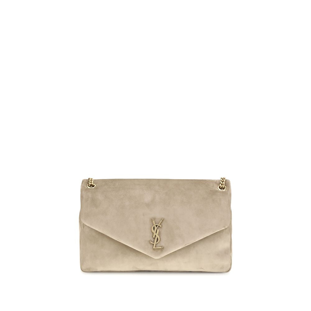 Beige Calf Leather Bos Taurus Shoulder Bag Bags Saint Laurent